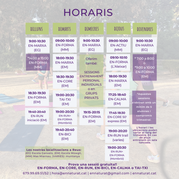 horari Ennatura't